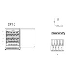 Kulkas anggur di bawah meja - Scandinavian Collection 40 Fullglass Hitam